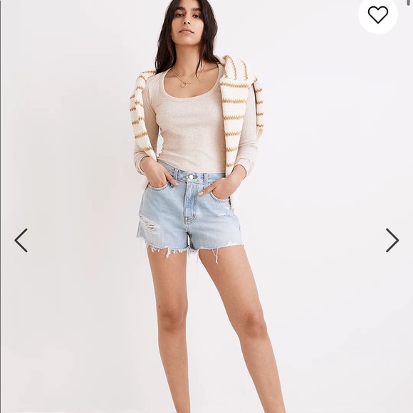Madewell Curvy Relaxed Denim Shorts 